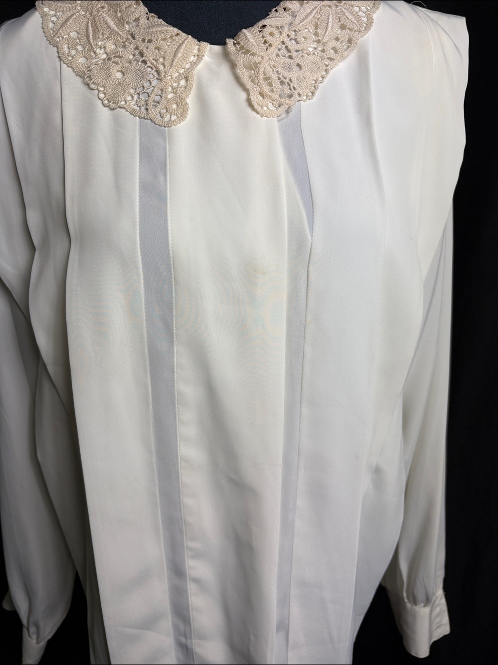 La Chine Classic by Galinda Wang Vintage Lace Collar Blouse Size 12 - Picture 3 of 7